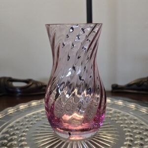 Elegant Pink Glass Vase